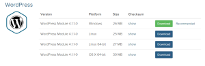 Bitnami's WordPress for Xampp modules