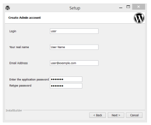 Bitnami's WordPress Create Admin account