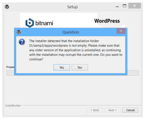 Bitnami Installation error