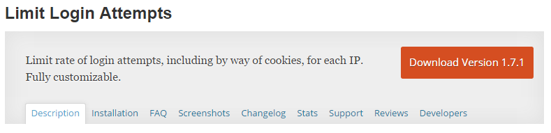 Limit Login Attempts Plugin