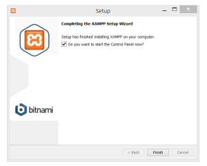 Xampp Completing the Xampp Setup Wizard