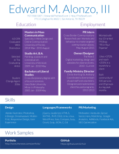 Edward Alonzo Resume Click for PDF